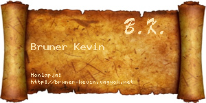 Bruner Kevin névjegykártya