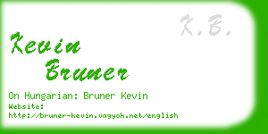 kevin bruner business card
